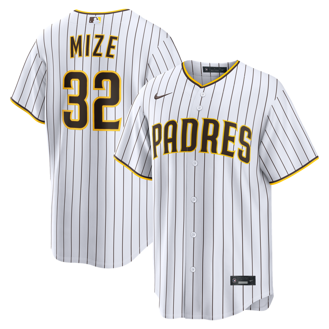 San Diego Padres Casey Mize | Nike White Home Replica Jersey