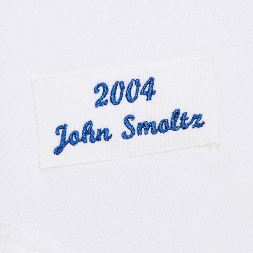 Atlanta Braves John Smoltz | Mitchell & Ness White 2004 Cooperstown Collection Authentic Throwback Jersey
