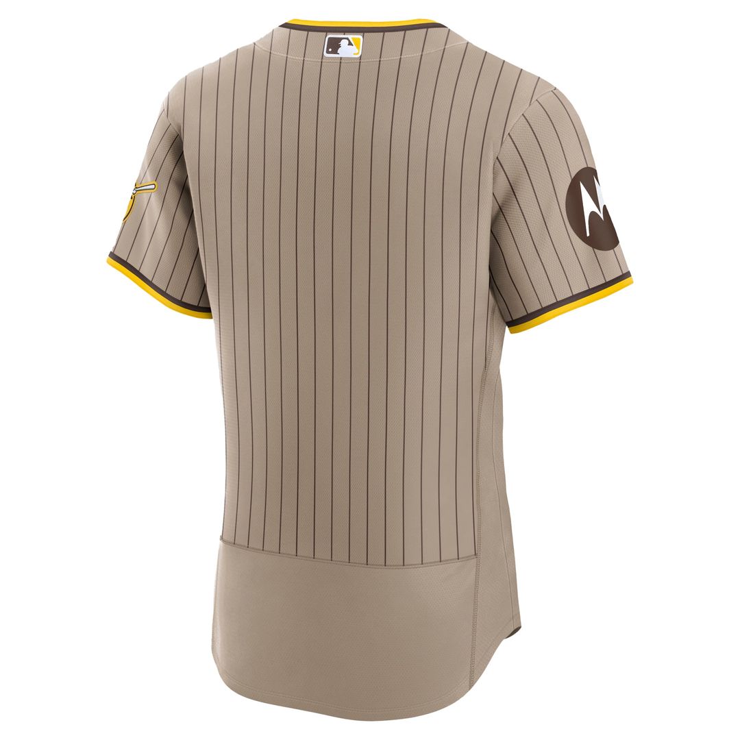 San Diego Padres | Nike Khaki Alternate Sponsor Patch Authentic Jersey