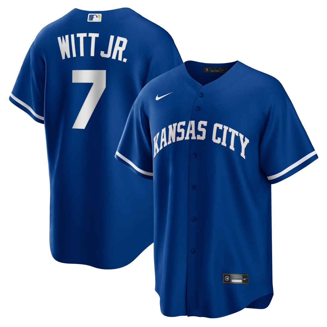 Kansas City Royals Bobby Witt Jr. | Nike Rush Blue Alternate 2 Replica Jersey
