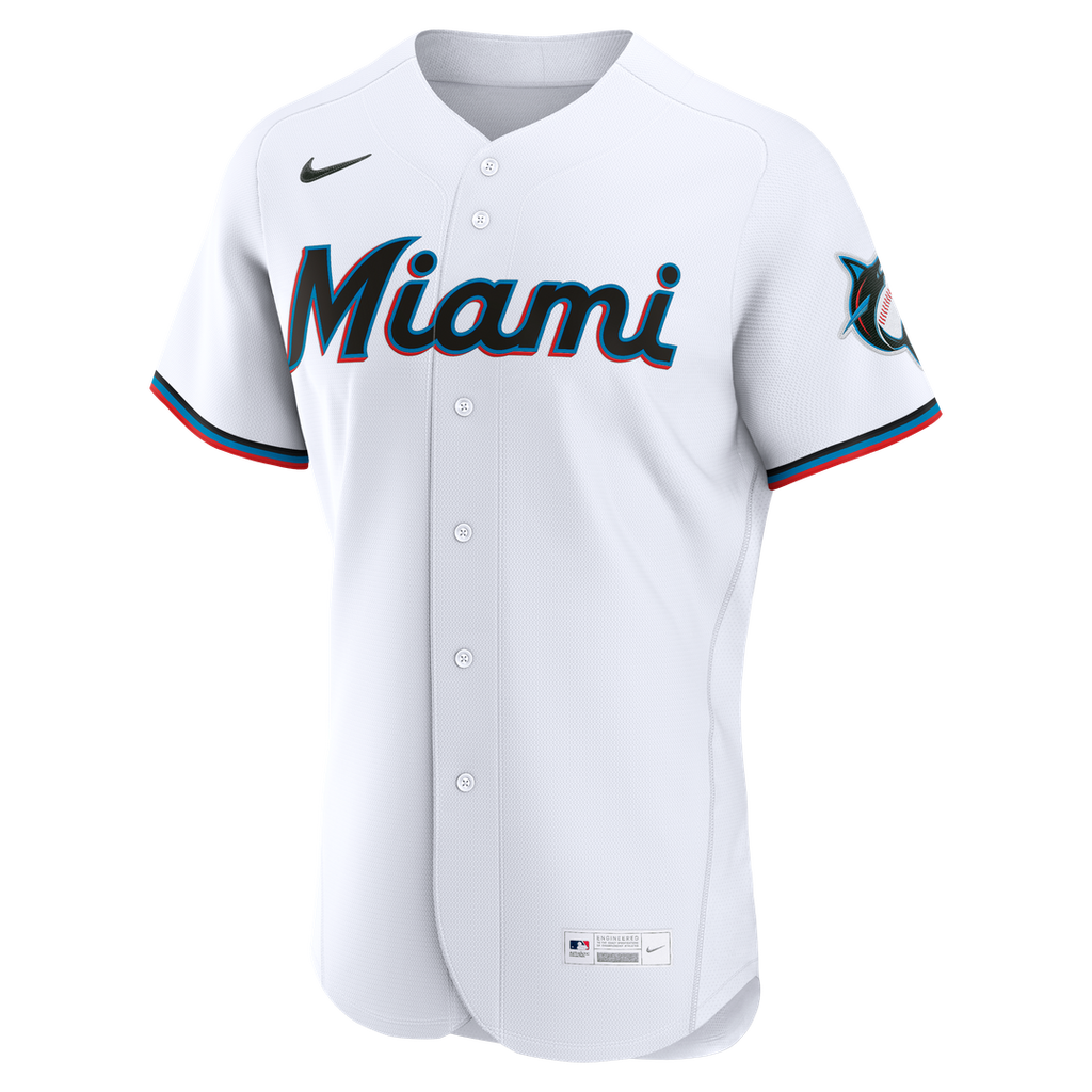 Miami Marlins | Nike White Home Authentic Custom Jersey