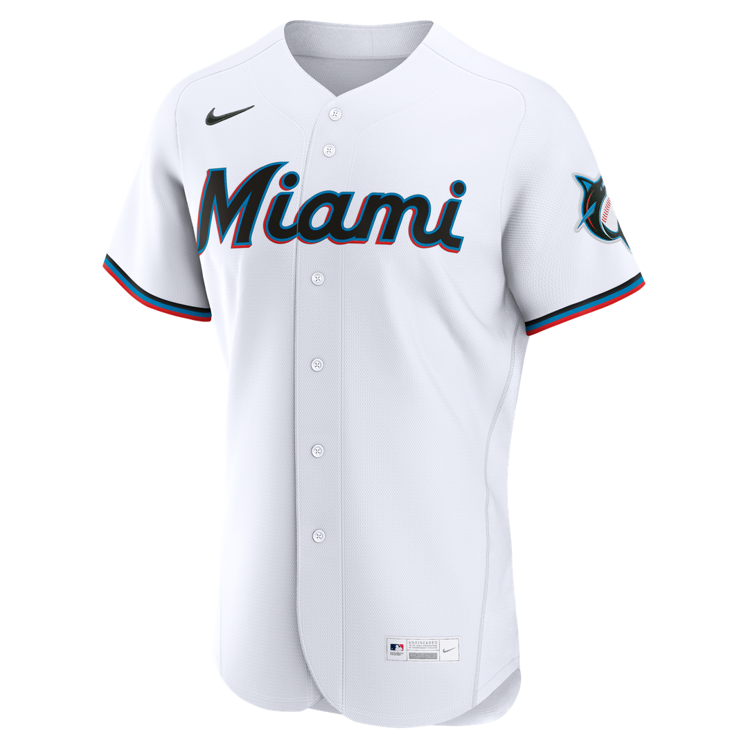 Miami Marlins | Nike White Home Authentic Custom Jersey