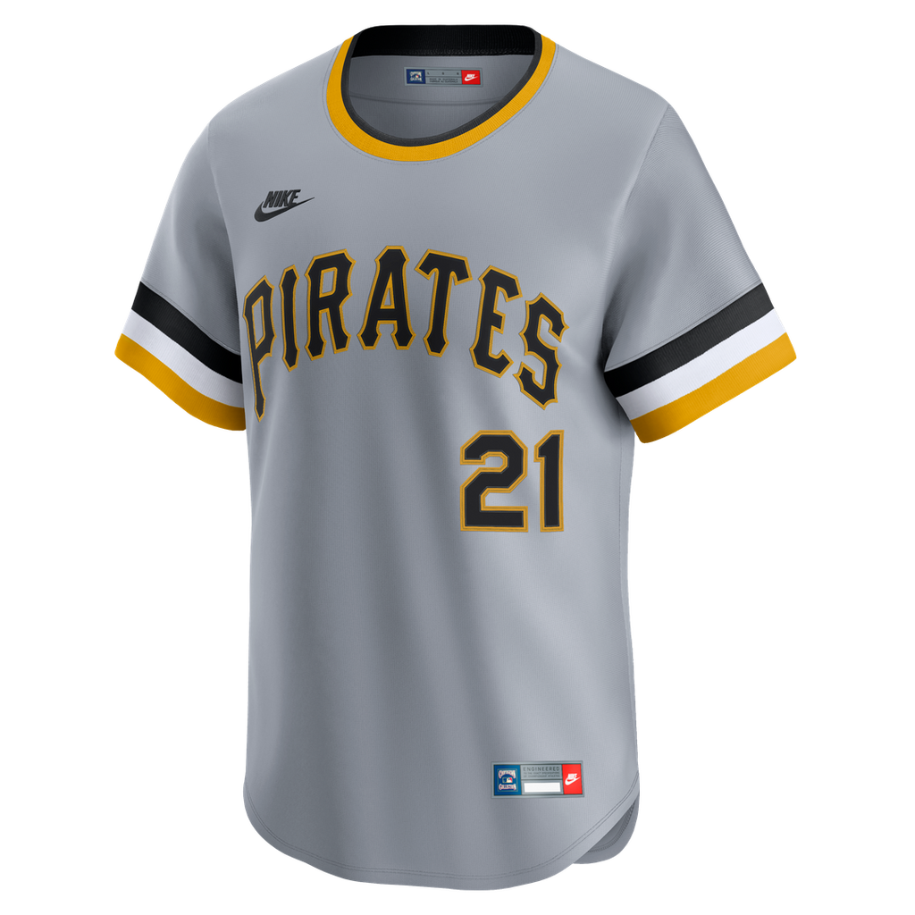 Pittsburgh Pirates Roberto Clemente | Nike Gray Throwback Cooperstown Collection Limited Jersey