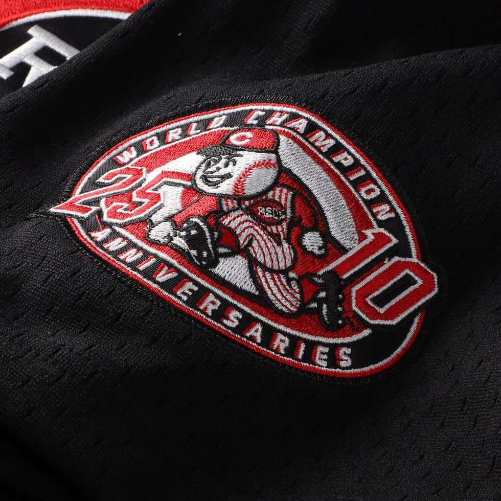 Cincinnati Reds Ken Griffey Jr. | Mitchell & Ness Black Big & Tall Cooperstown Mesh Batting Practice Jersey