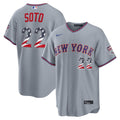 Fourth of July New York Mets Juan Soto | Nike Gray USA 250 Stadium Jersey