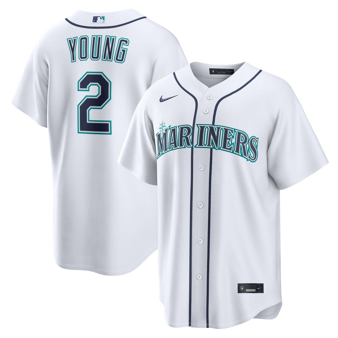 Seattle Mariners Cole Young | Nike White Home Replica Jersey