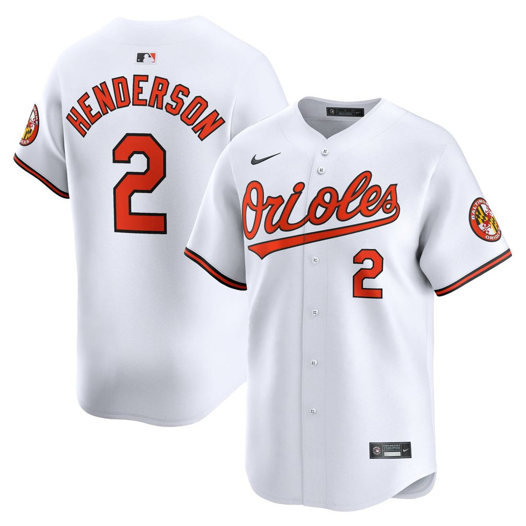 Baltimore Orioles Gunnar Henderson | Nike White Home Limited Player Jersey