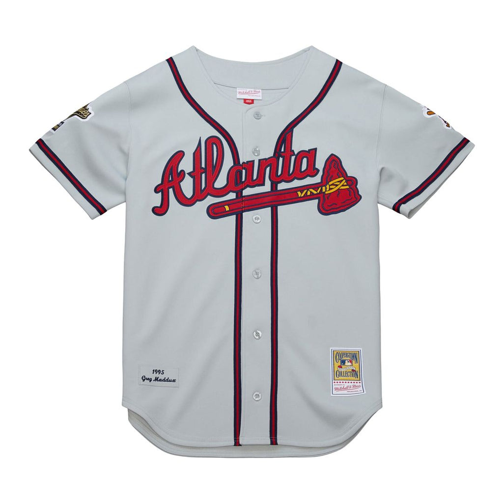 Atlanta Braves Greg Maddux | Mitchell & Ness Gray 1995 Throwback Authentic Jersey