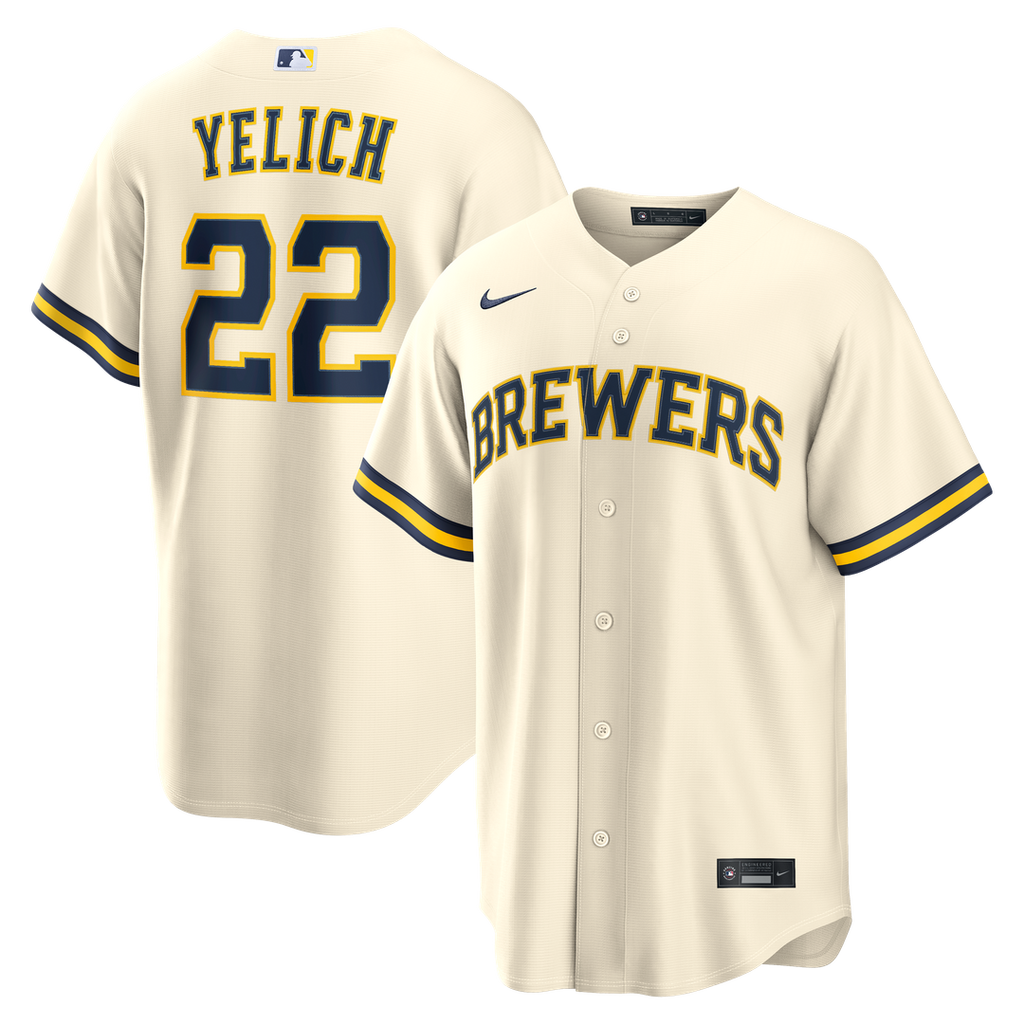 Milwaukee Brewers Christian Yelich | Nike Cream Home Replica Jersey