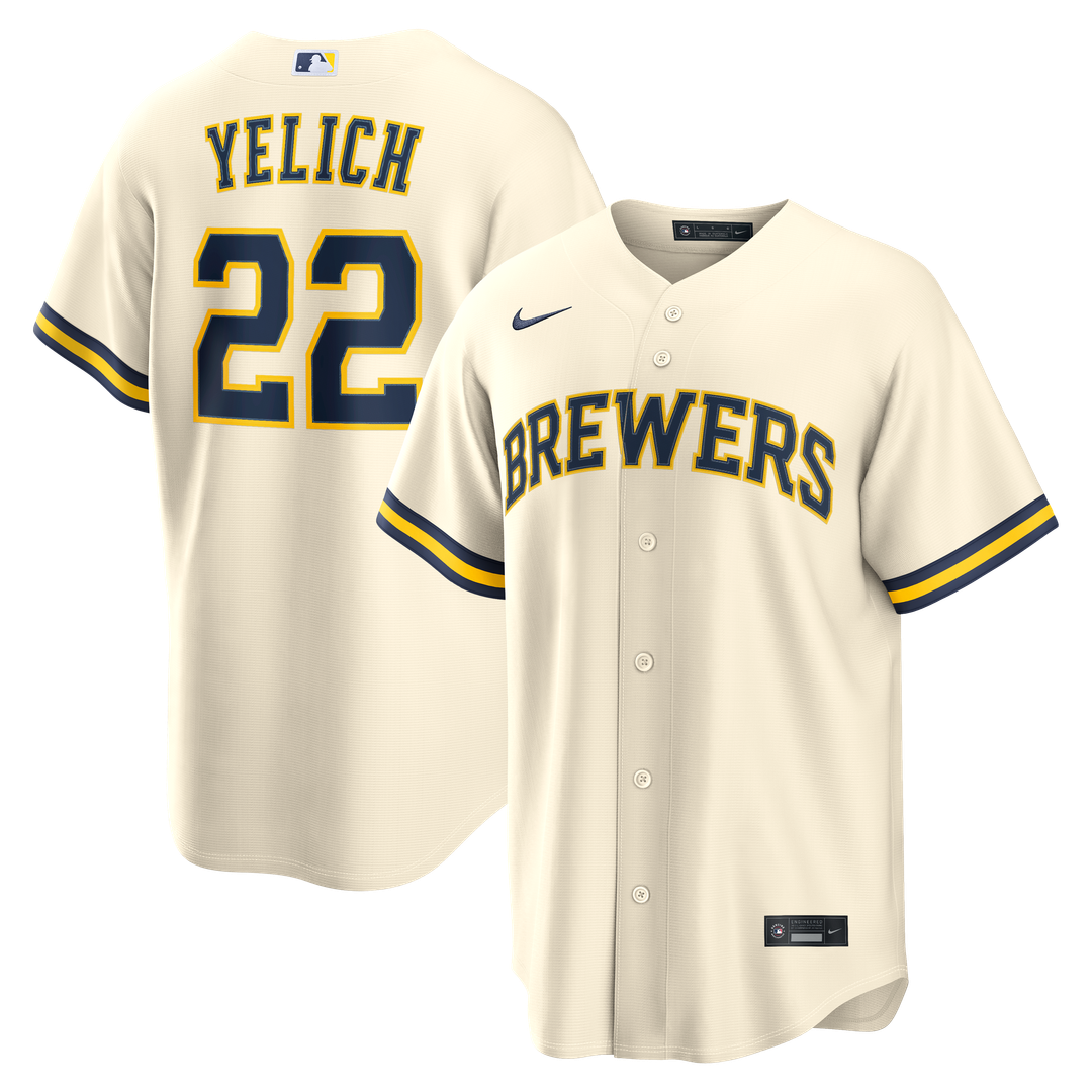 Milwaukee Brewers Christian Yelich | Nike Cream Home Replica Jersey