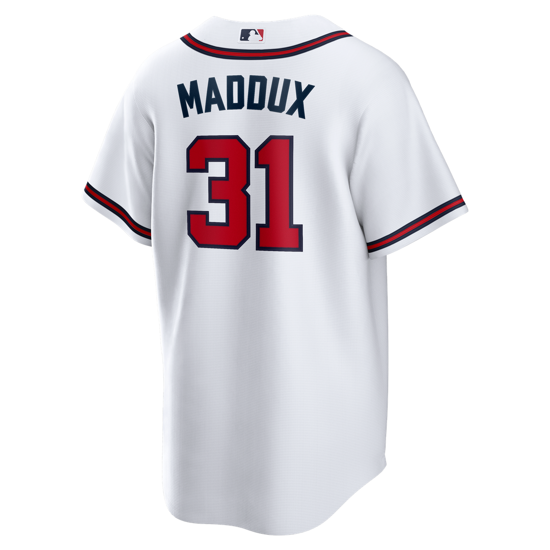 Atlanta Braves Greg Maddux | Nike White Home Retired Player Replica Jersey