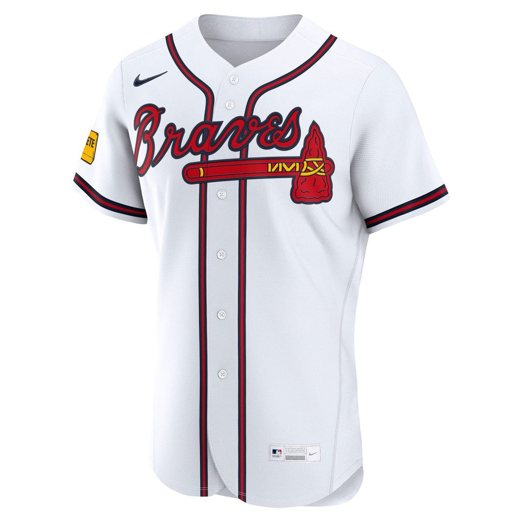 Atlanta Braves | Nike White Home Sponsor Patch Authentic Jersey