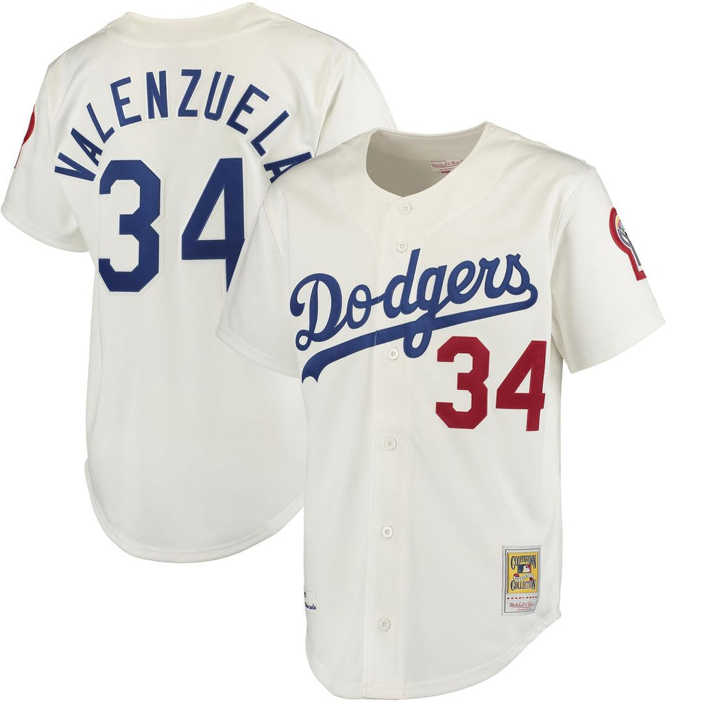 Los Angeles Dodgers Fernando Valenzuela | Mitchell & Ness Gray Road 1981 Cooperstown Collection Authentic Jersey