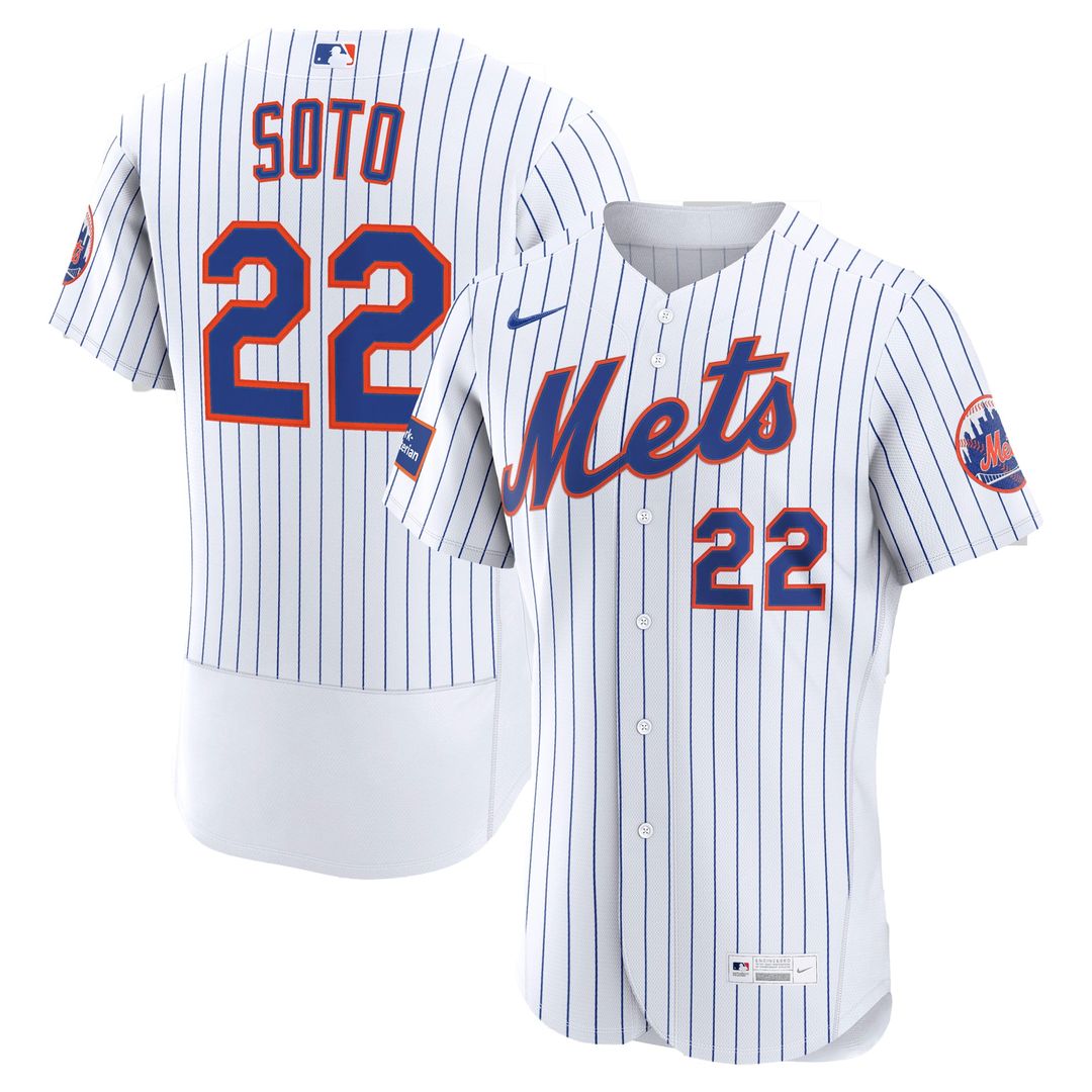 New York Mets Juan Soto | Nike Black Alternate Authentic Sponsor Patch Jersey