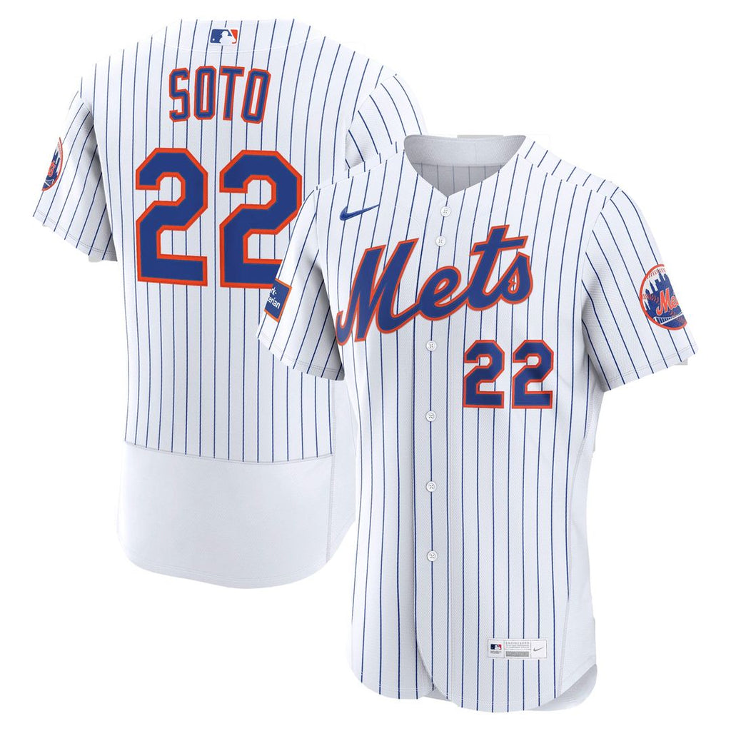 New York Mets Juan Soto | Nike White Home Authentic Sponsor Patch Jersey