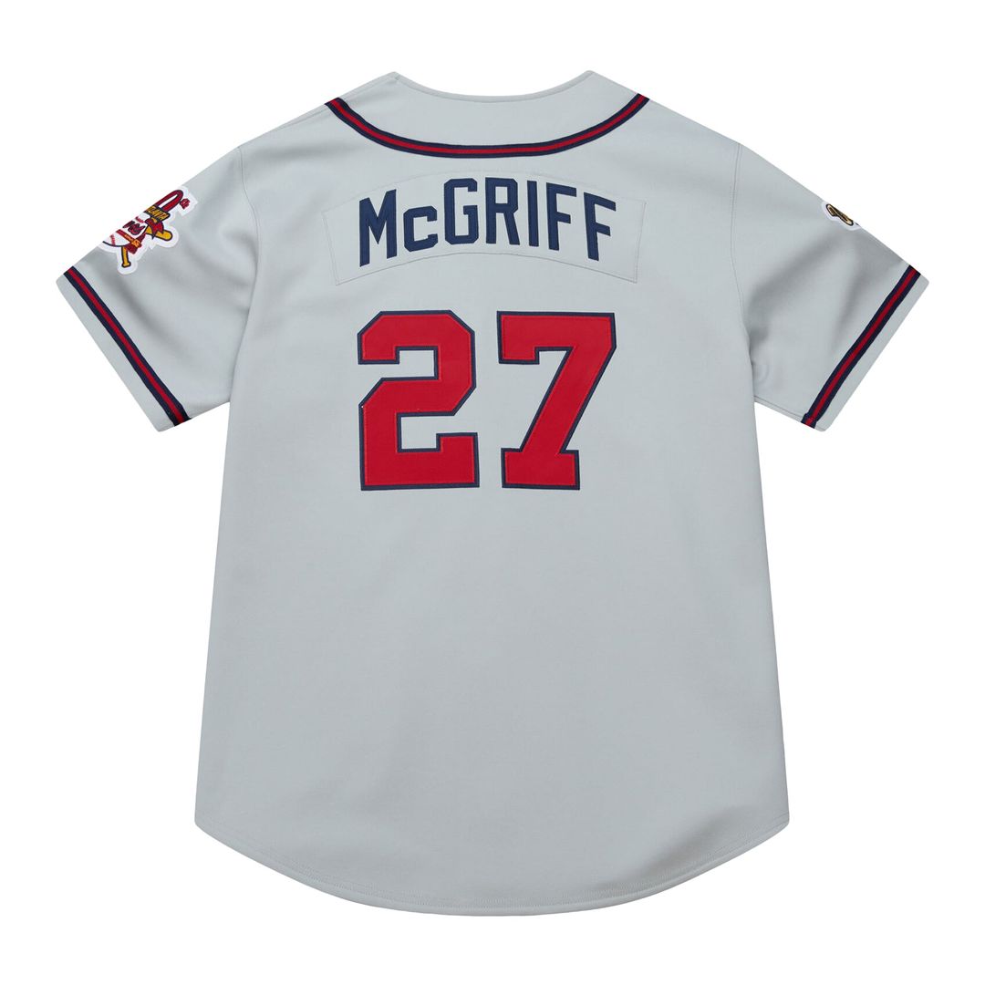 Atlanta Braves Fred McGriff | Mitchell & Ness Gray 1995 Throwback Authentic Jersey