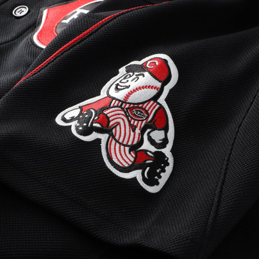 Cincinnati Reds Ken Griffey Jr. | Mitchell & Ness Black Cooperstown Collection Authentic Mesh Batting Practice Jersey