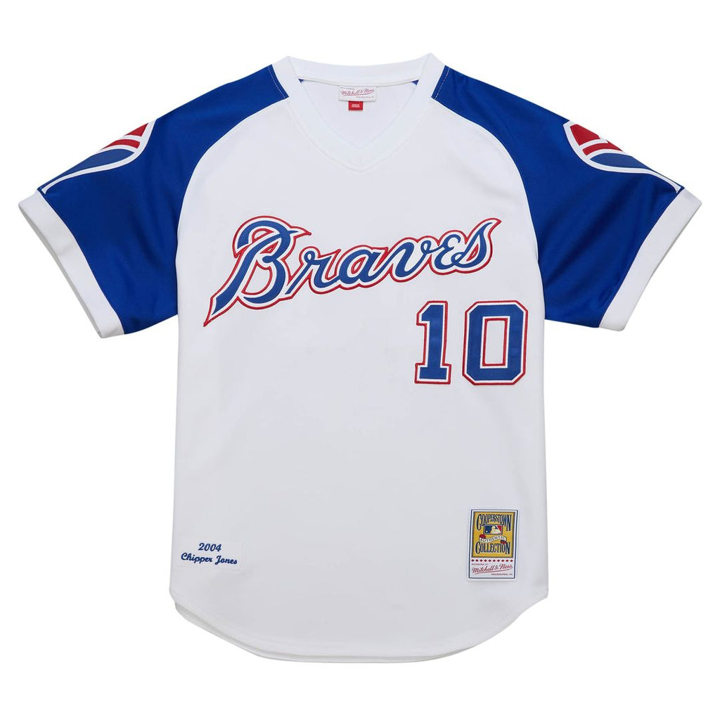 Atlanta Braves Chipper Jones | Mitchell & Ness White 2004 Cooperstown Collection Authentic Throwback Jersey