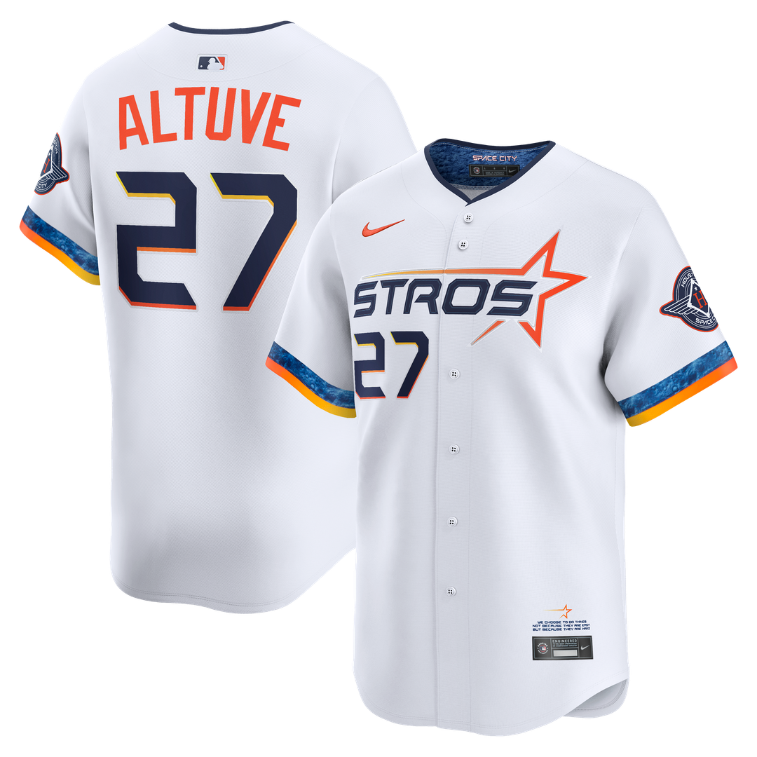 Houston Astros Jose Altuve | Nike White 2025 City Connect Limited Player Jersey