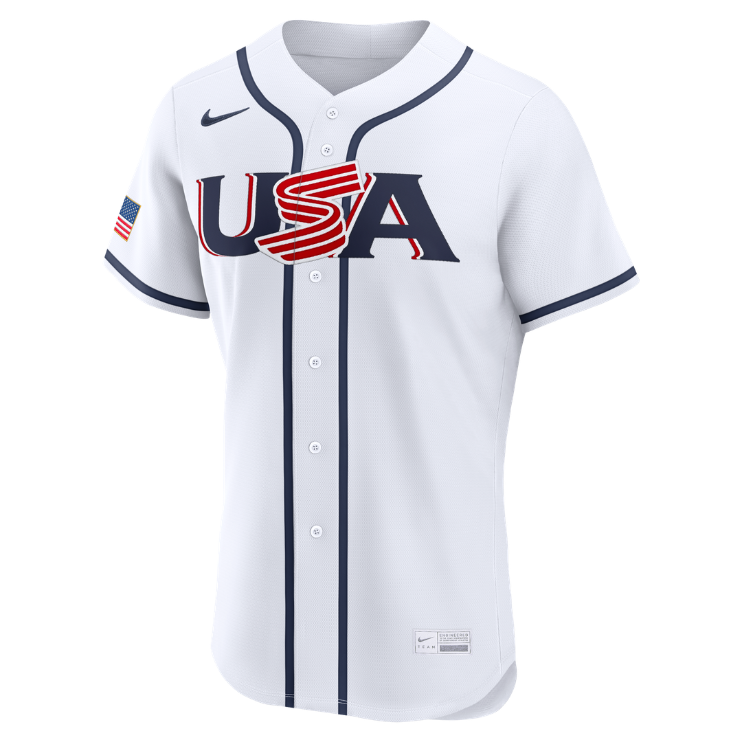USA Baseball Cal Raleigh | Nike White 2026 World Baseball Classic Home Authentic Jersey