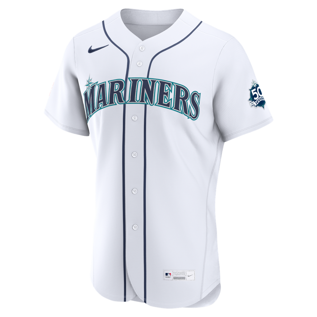Seattle Mariners Cal Raleigh | Nike White Home 50th Season Authentic Jersey