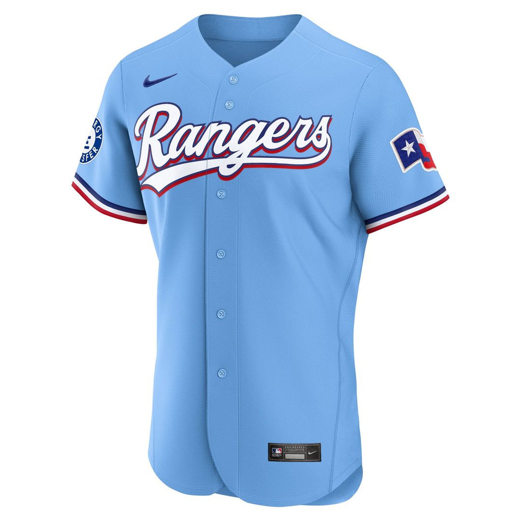 Texas Rangers | Nike Light Blue Alternate Sponsor Patch Authentic Jersey