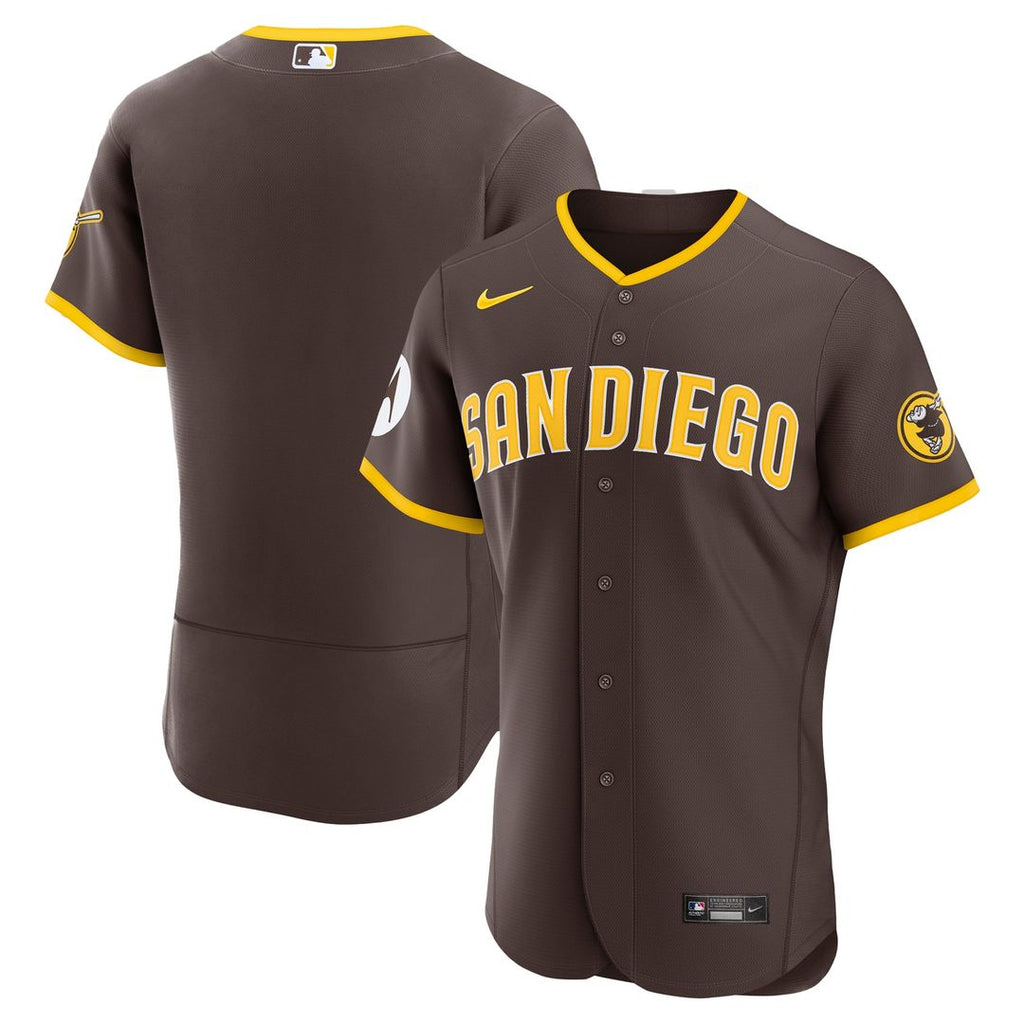 San Diego Padres | Nike Khaki Alternate Sponsor Patch Authentic Jersey