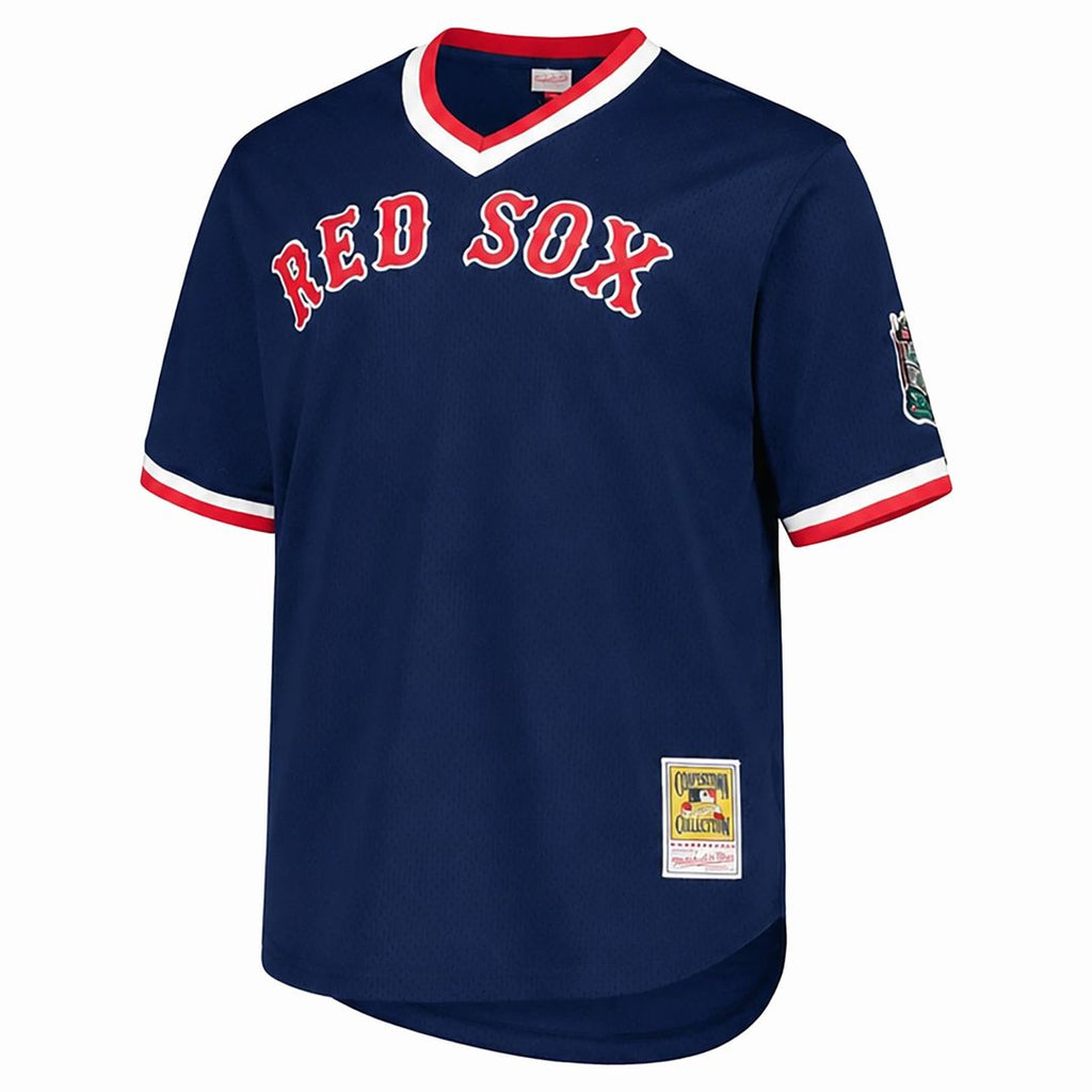 Boston Red Sox Pedro Martinez | Mitchell & Ness Navy Big & Tall Cooperstown Mesh Batting Practice Jersey