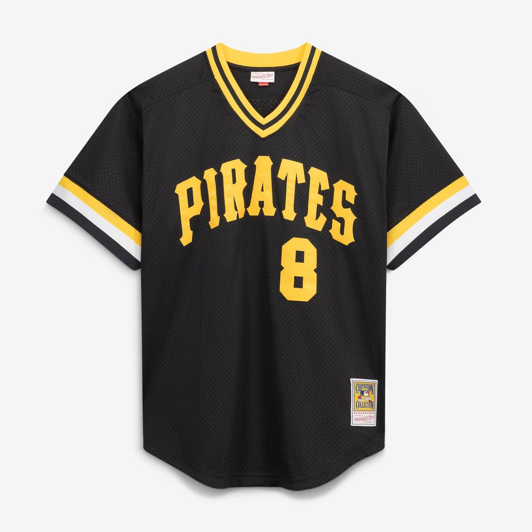 Pittsburgh Pirates Willie Stargell | Mitchell & Ness Black Cooperstown Collection Big & Tall Mesh Batting Practice Jersey