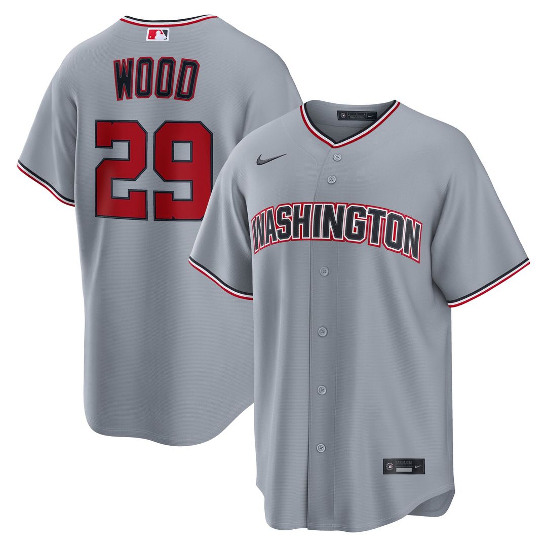 Washington Nationals James Wood | Nike Navy Alternate Replica Jersey