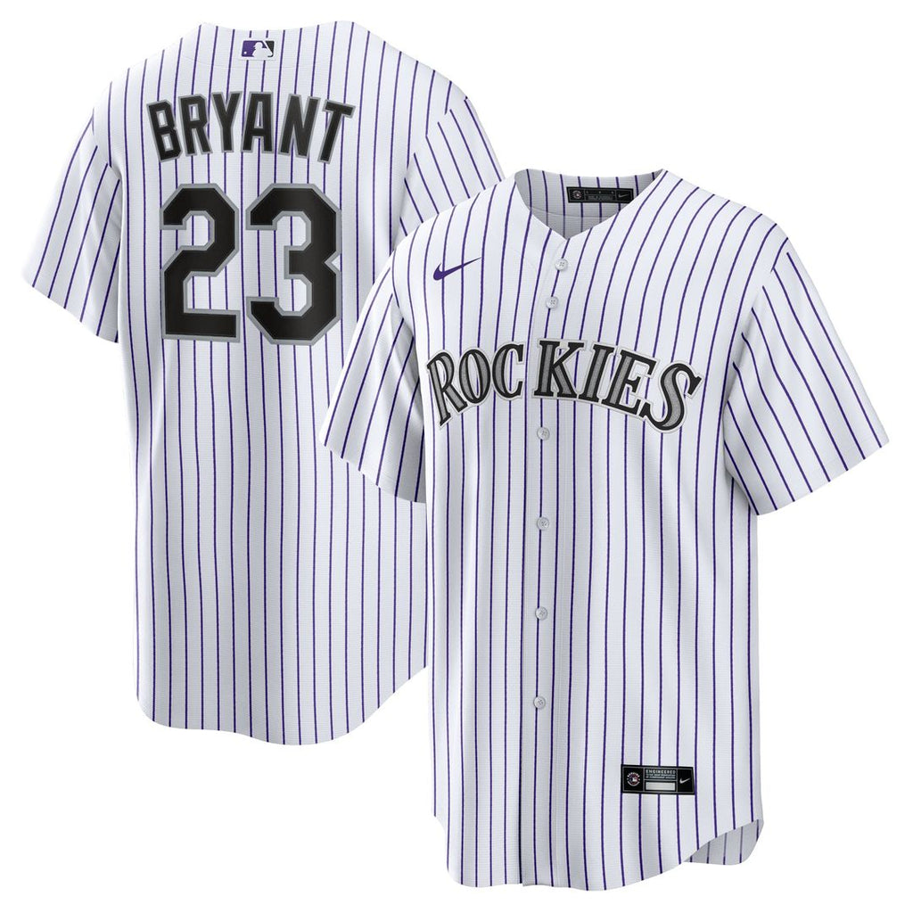 Colorado Rockies Kris Bryant | Nike White/Purple Replica Player Jersey