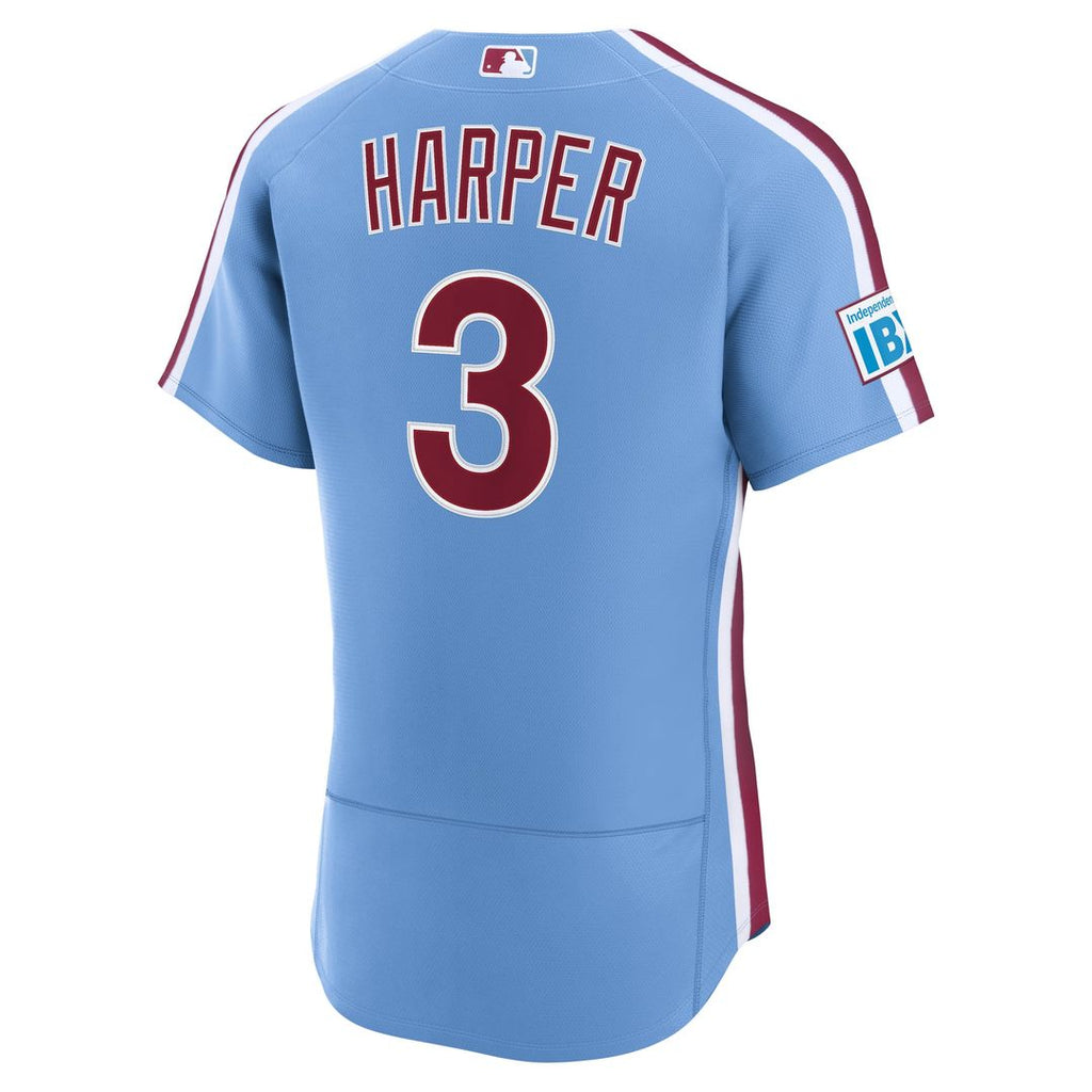 Philadelphia Phillies Bryce Harper | Nike Cream Alternate Authentic Sponsor Patch Jersey