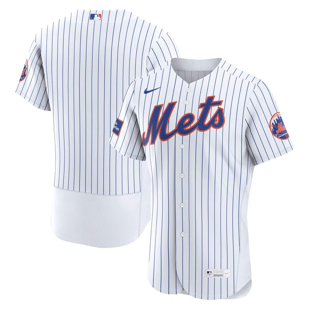 New York Mets | Nike White Home Sponsor Patch Authentic Jersey