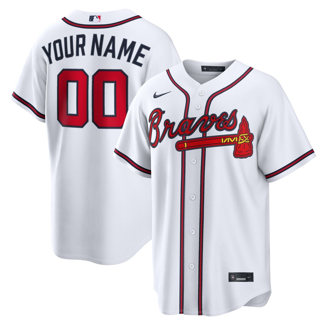 Atlanta Braves | Nike White Home Stadium Custom Jersey