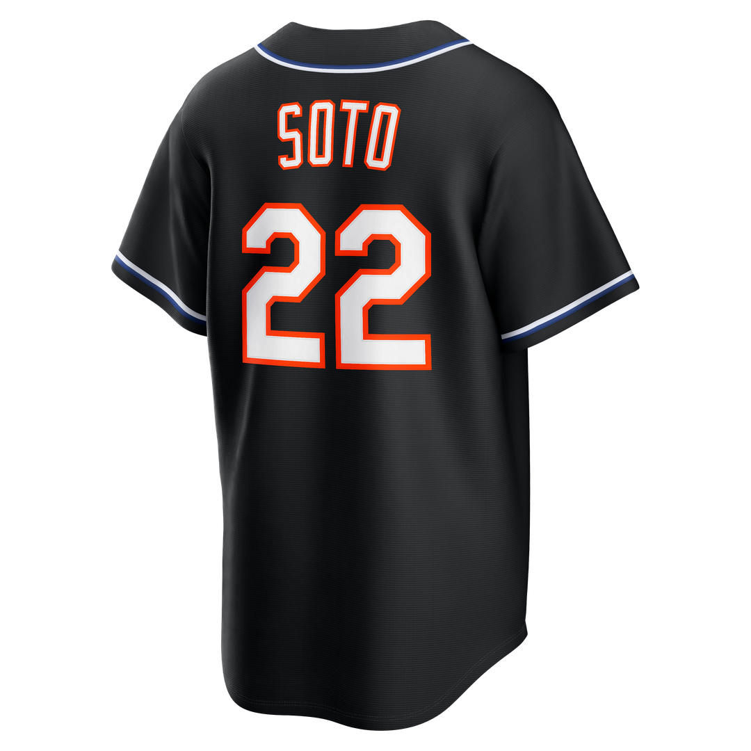 New York Mets Juan Soto | Nike Fashion Replica Black Out Jersey