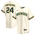Milwaukee Brewers William Contreras | Nike Cream Home Replica Jersey