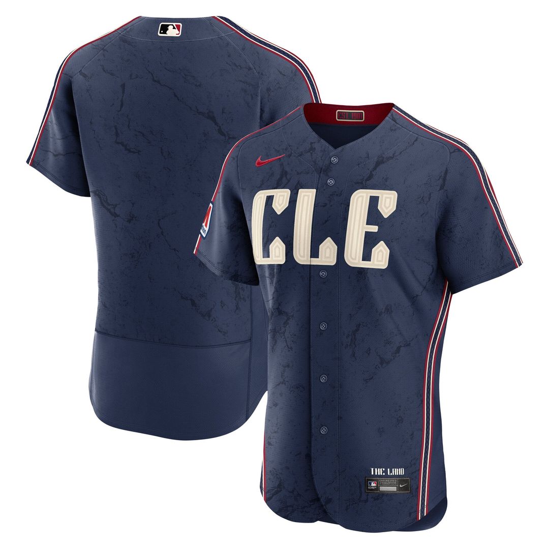 Cleveland Guardians | Nike Navy City Connect Authentic Sponsor Patch Jersey