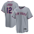 New York Mets Francisco Lindor | Nike Gray Road Replica Jersey