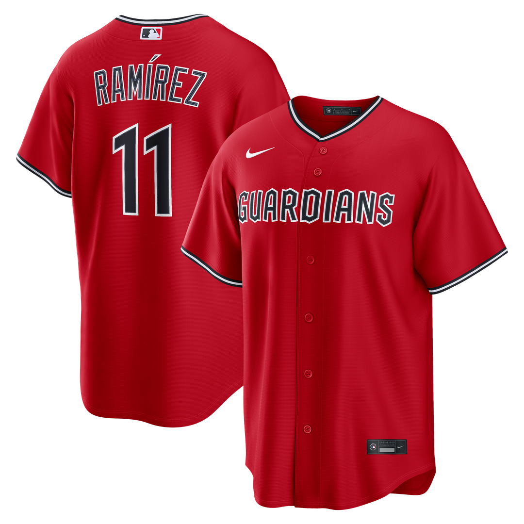 Cleveland Guardians José Ramírez | Nike Red Alternate Replica Jersey