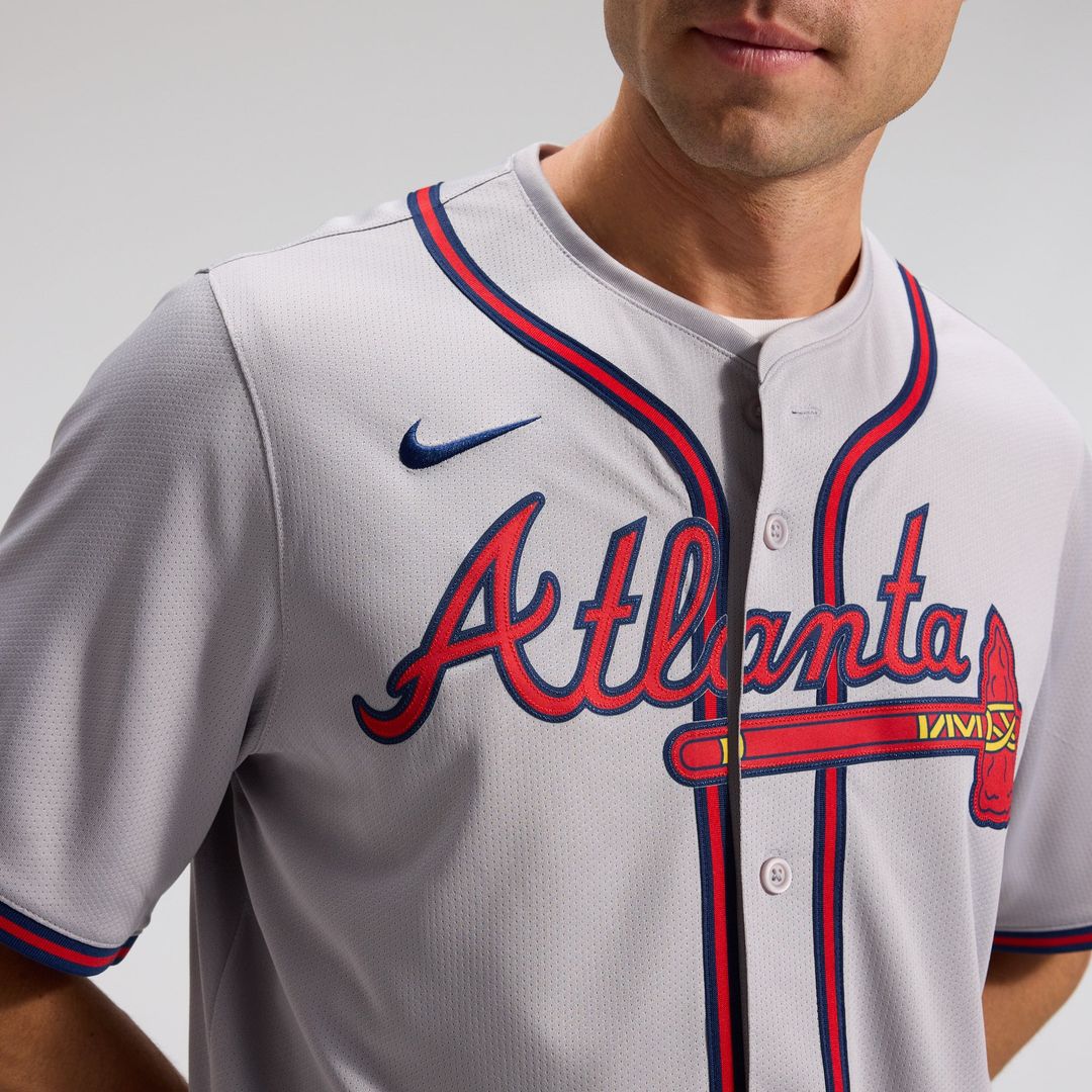 Atlanta Braves Ozzie Albies | Nike Gray Road Limited Player Jersey