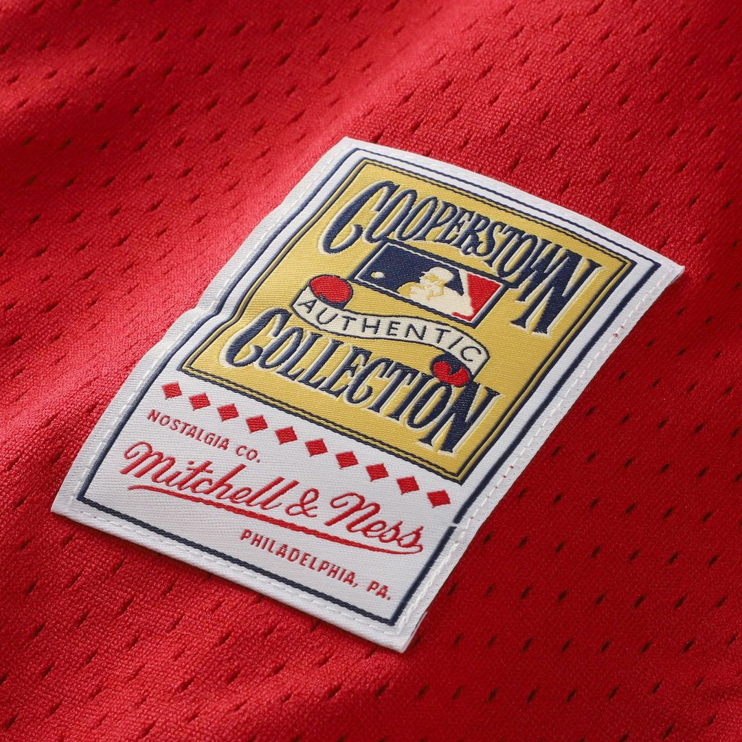 Cincinnati Reds Barry Larkin | Mitchell & Ness Black Cooperstown Collection Mesh Batting Practice Button-Up Jersey