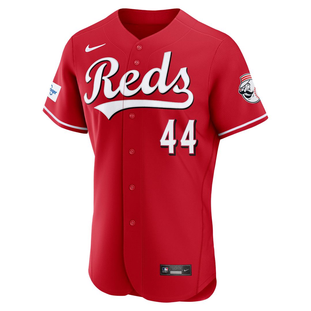 Cincinnati Reds Elly De La Cruz | Nike White Home Authentic Sponsor Patch Jersey