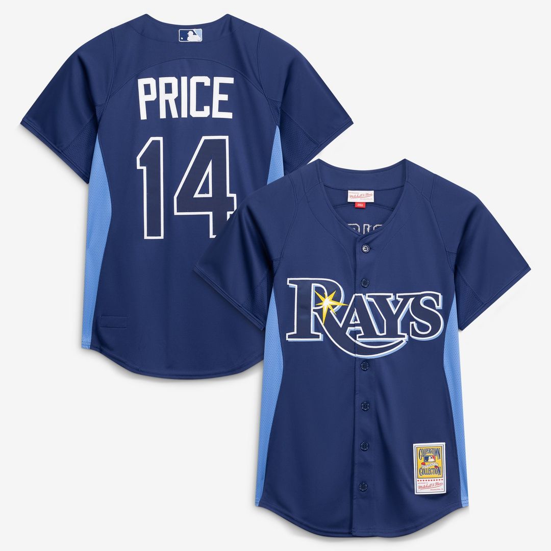 Tampa Bay Rays David Price | Mitchell & Ness Blue Authentic Batting Practice Jersey
