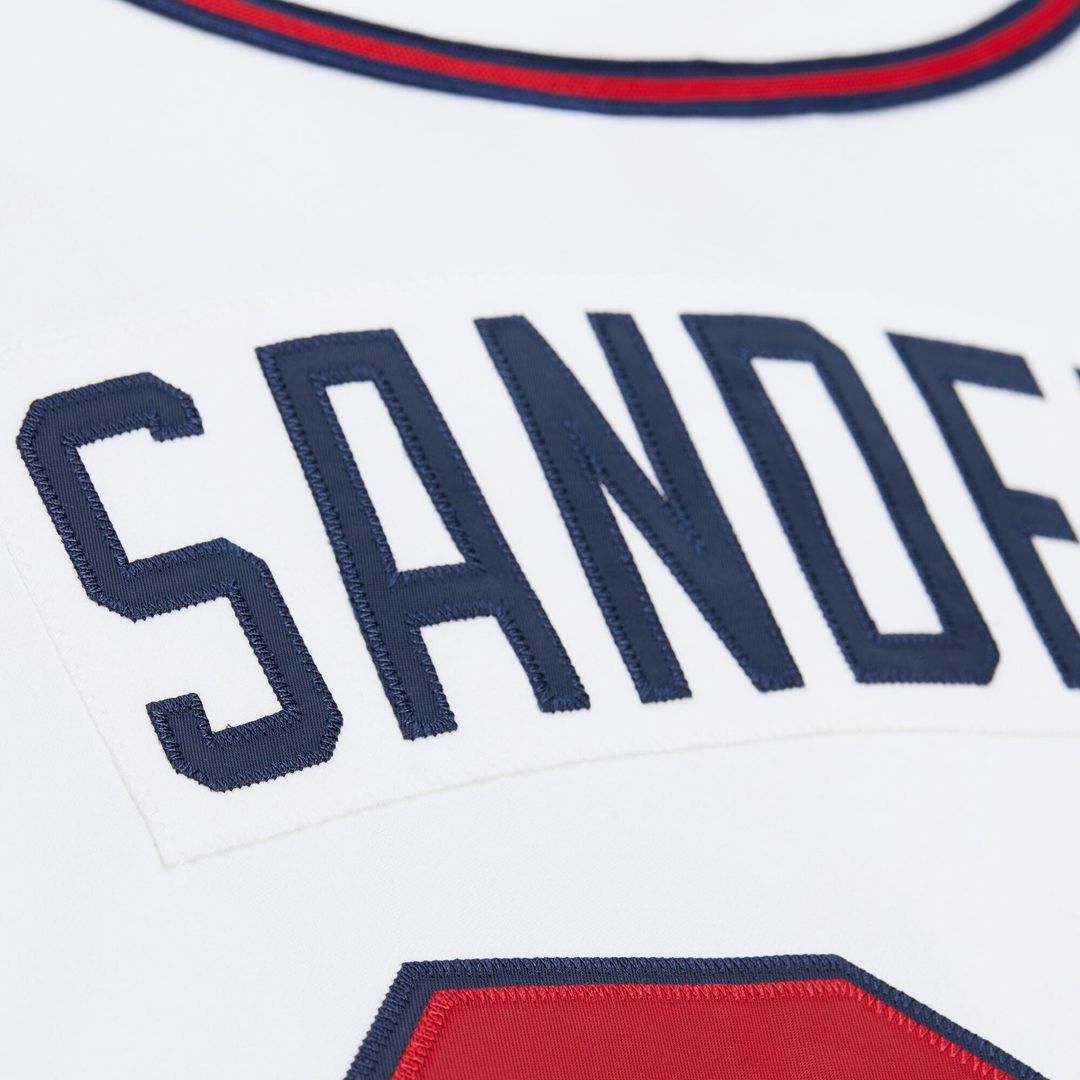 Atlanta Braves Deion Sanders | Mitchell & Ness White Cooperstown Collection 1992 Authentic Jersey