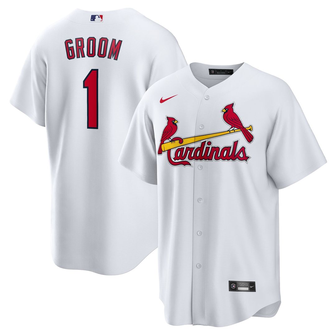 St. Louis Cardinals | Nike White #1 Groom Home Replica Jersey
