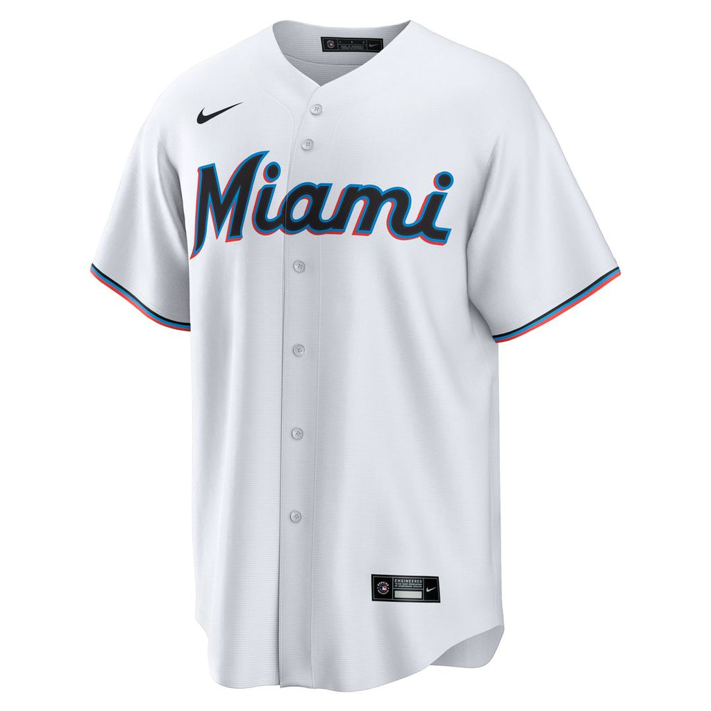 Miami Marlins Kyle Stowers | Nike White Home Replica Jersey
