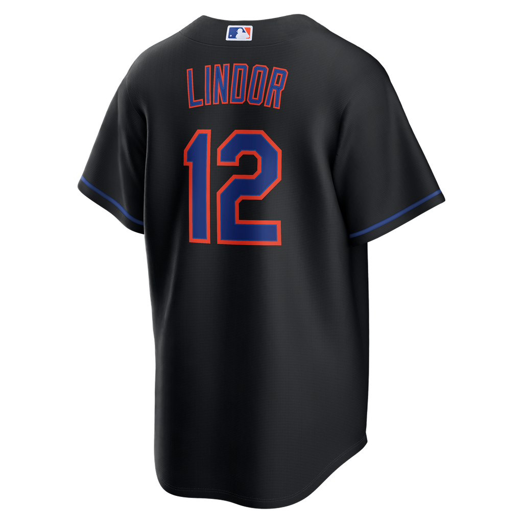 New York Mets Francisco Lindor | Nike Black Alternate Replica Jersey