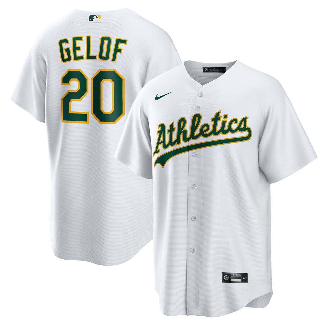 Athletics Zack Gelof | Nike White Home Replica Jersey