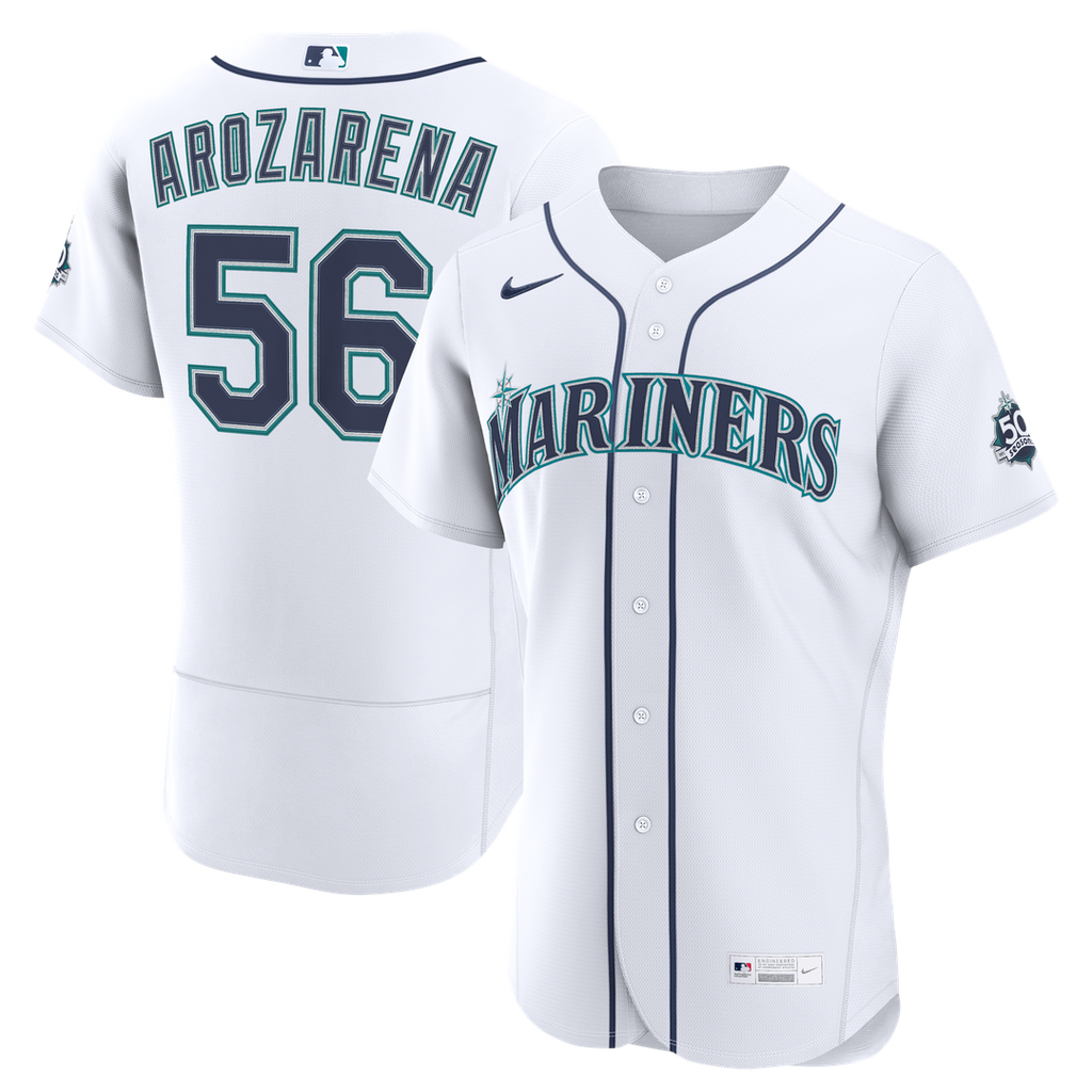 Seattle Mariners Randy Arozarena | Nike White Home 50th Season Authentic Jersey