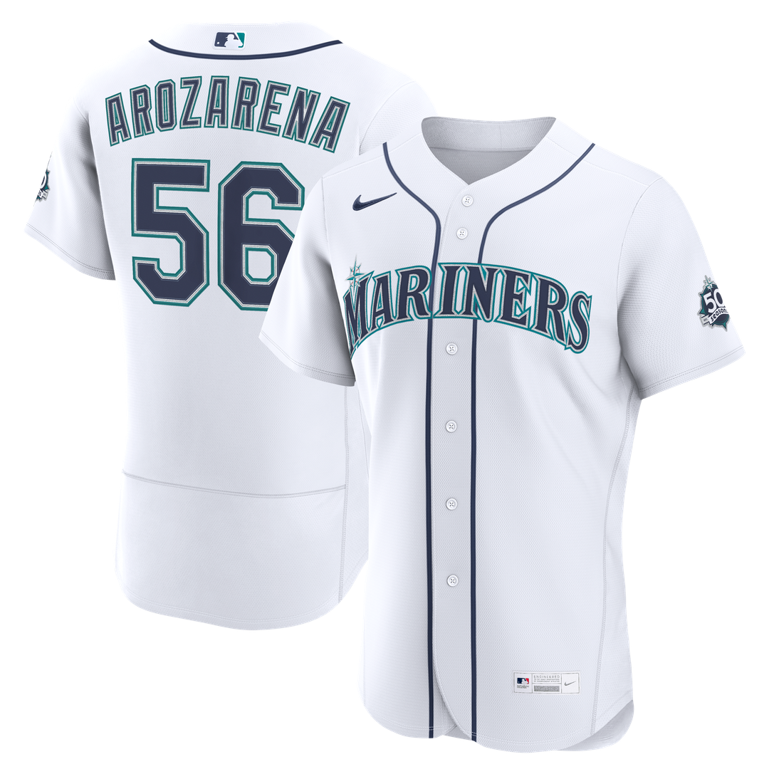 Seattle Mariners Randy Arozarena | Nike White Home 50th Season Authentic Jersey